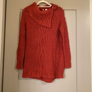 Anthropologie Moth Cowl-Neck Cable Knit Sweater, Size Small